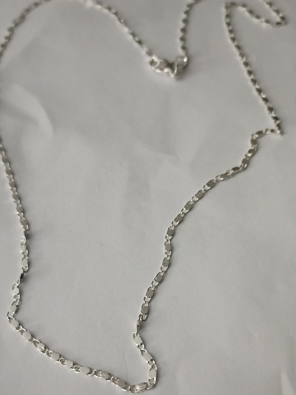 Sterling Silver Figaro Chain Necklace - Silver